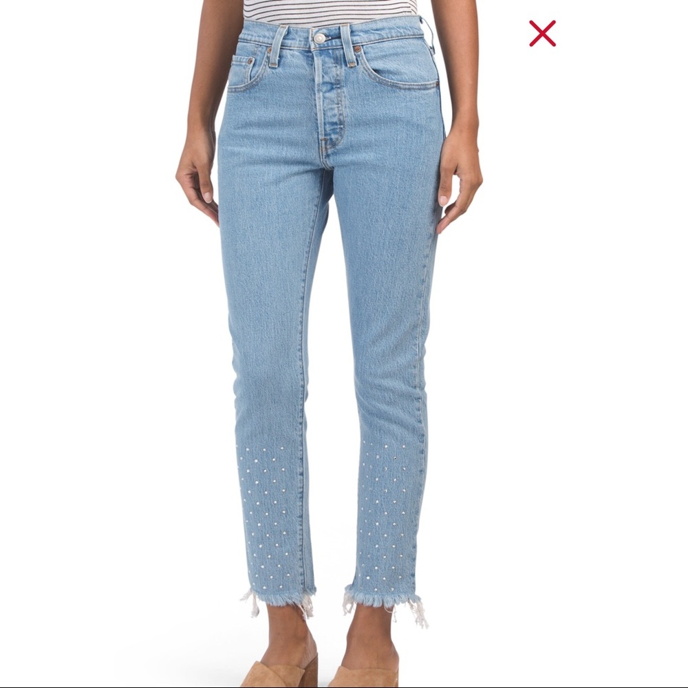 Levis 501 diamonds rhinestone jeans NEW